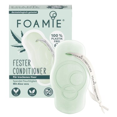 Foamie Aloe You Vera Much Conditioner Bar - All-Natural, Eco-Friendly, Plastic-Free, Cruelty-Free, Vegan for Dry &amp; All Hair Types