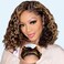 Glueless Wigs Human Hair pre plucked Pre Cut Blonde Highlights Short Curly Bob Lace Front Wigs for Black Women 4x4 Lace Closure Wig with Elastic Band for Beginners 12 Inch