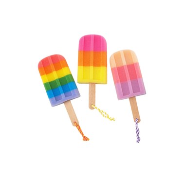 3pcs Bath Flower for Infants Elastic Hair Ties Bathing Accessories Body Bath Shower Sponge Shower Sponge for Body Loofah Popsicle Ice Cream Wooden Shower Head Child Bath Brush