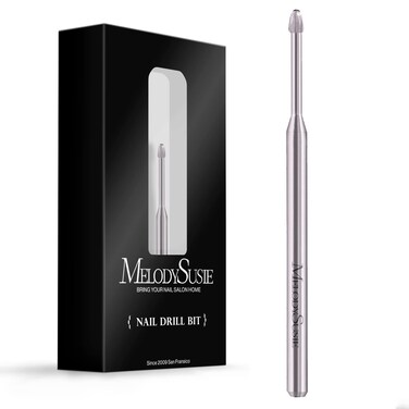 MelodySusie Cuticle Clean Nail Drill Bit 3/32'', Professional Safety Carbide Under Nail Cleaner Nail Bit for Cuticle Dead Skin Nail Prepare, Two Way Rotate, Manicure Nail Salon Supply(Silver, Fine)