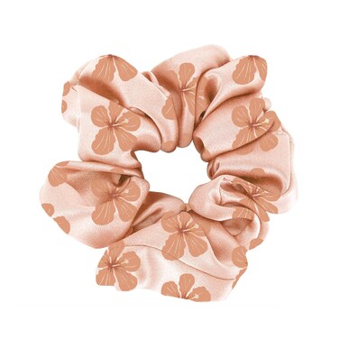 dae Pink Linen Scrunchie - Ties Hair Back