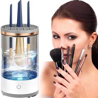 Electric Makeup Brush Cleaner Cleanser Machine and Dryer for Make up Brushes Cleaning