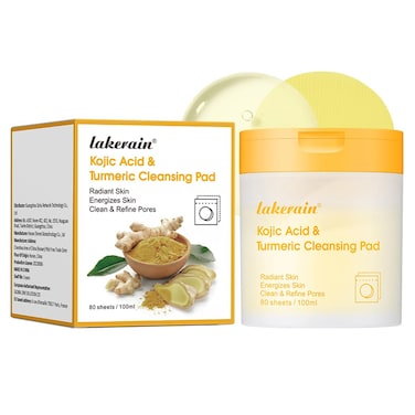Turmeric Cleansing Pads 80 Counts, Turmeric Face Scrub Pads Exfoliating Face for deep cleansing Balance Skin Oil