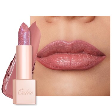 Oulac Moisturizing Pink Lipstick for Women - Tinted Lip Balm with Sparkle, Lightweight Lip Makeup, Mirror Design, Vegan &amp; Gluten Free, PG05 Mystical