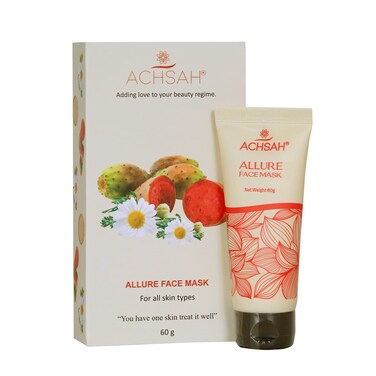 ACHSAH Allure Face Mask Betalain Pigments   Vitamin k Amino Acids for all Skin Type No Parabens &amp; Sulphate  For Men &amp; Women Refreshing &amp; Resurfacing Skin 60gm/2.1 Oz