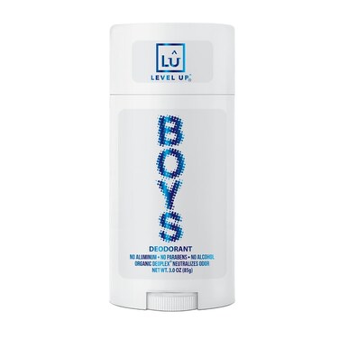 Level Up Boys Deodorant: Aluminum-Free, Alcohol-Free, Paraben-Free, 24 Hr Odor Protection, Clean Fresh Scent, Kids &amp; Tweens, Made in the USA