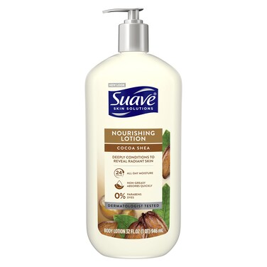 Suave Skin Solutions Body Lotion Cocoa Butter and Shea 32 oz