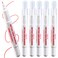 Body Marker Fine Tip Red Skin Pens for Tattoo Stencil Thin Line Precision Disposable for Stencil Dot Markings Body Piercing Microblading 5 Markers