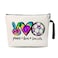 ZHANTUONE Peace Love Soccer Funny Cosmetic Bag, for Travel Toiletry Zipper Storage Pouch Makeup Bag, Gifts for Coach &amp; Team Football Lovers, Soccer Lover Gifts, Soccer Girl Survival Kit