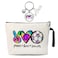 ZHANTUONE eace Love Soccer Cosmetic bag keychain pendant, for Travel Toiletry Zipper Storage Pouch Makeup Bag, Gifts for Coach Team Football Lovers, Soccer Lover Gifts, Soccer Girl keychain