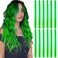 Colored Hair Extensions Clip in for Kids Girls Women, 22inch Straight, 12pieces Green