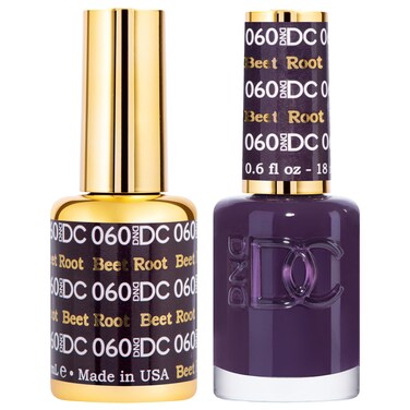 DND Gel Polish Set - 1 each of Gel Polish and Nail Polish, 060 Beet Root, 0.5 Fl Oz