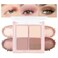 5 Colors Matte Eyeshadow Palette for Eye Makeup, Brown Eyeshadow Quads Velvety Pigmented Blendable Matte, Talc-Free