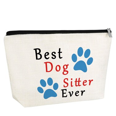Dog Lover Gift Makeup Bag Appreciation Gift for Dog Walker Cosmetic Bag Animal Lover Gifts Pet Sitter Christmas Thanksgiving Thank You Gift for Dog Trainer Puppy Dog Theme Gift Travel Toiletry Pouch