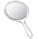 Jetec Hand Mirror Double-Sided Handheld Mirror 1X/ 2X Magnifying Mirror with Handle Transparent Hand Mirror Rounded Shape Makeup Mirror (Clear)