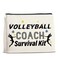 Makeup Bag Volleyball Coach Gifts for Women, Volleyball Coach Gift Ideas Volleyball Coach Survival Kit Cosmetic Bag Zipper Makeup Pouch