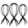 Dreamlover Wig Stand, Wig Head Stand, Wig Holder for Multiple Wigs, Black, 3 Pack
