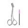 Eyebrow Grooming Scissors, Stainless Steel Eyebrow Scissors with Comb for Women and Men, Brow Trimmer Scissors for Precise Eyebrow Shaping, Silver