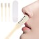 Manual Nose Hair Trimmer for Man &amp; Woman,Trimmer for Nose,Ear,Moustache Hair,Waterproof,Stainless Steel with Brush,Nasal Clippers (Yellow, 3 Pcs)