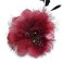 Expo International Sonia Feather Brooch and Hairclip Hair Accessory, Burgundy