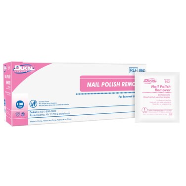 Dukal 862 Nail Polish Remover Pad, Medium 1000 count (Pack of 10)