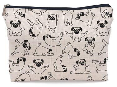 Pug Gifts for Pug Lovers Makeup Bag, Pug Mom Gifts, Pug Gifts Cosmetic Bags for Women, Funny Pug Gifts Small Cosmetic Makeup Bag for Purse