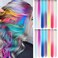 14Pcs Colored Hair Extensions 14Inch Multi-Colors Straight Clip in Hair Extensions Rainbow Party Highlights Synthetic Hairpieces Nice Gift for Girls