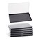 Magnetic Makeup Palette with Frosted Clear Top, 5 Pack Empty Eyeshadow Palettes depots Travel Storage Box for DIY Cosmetics Bronzer Highlights Powder (Small Palette - 5.5" x 3.1")
