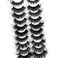 Mink Lashes Natural Look 10-16mm 3D False Lashes Mink D Curl Full Strip Eyelashes Pack Wispy Cat Eye Faux Mink Eyelashes Mixed 10 Styles