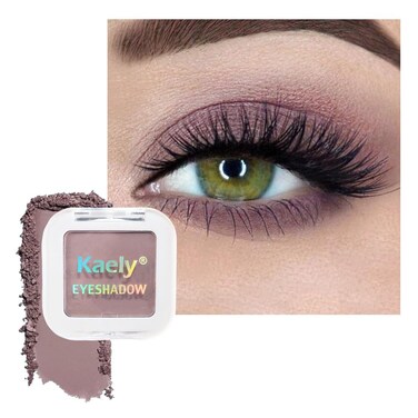 Kaely Pressed Single Eyeshadow Makeup, Taupe Matte Highly Pigmented Monochrome Eye Shadow Palette, Waterproof Neutral Powde Mini Eyeshadow, sombras para ojos, Lightweight Blendable, 05