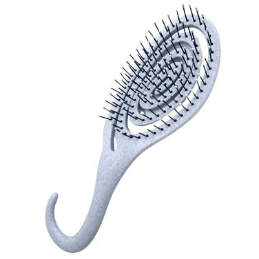 MDSTYLE Detangling Hair Brush for Curly, Wavy, Thick, Long, Straight, Wet or Dry Hair - Women, Men &amp; Children - Vented Spiral Hairbrush for Faster Blow Drying - Soft Bristles (Light Blue 1pc)