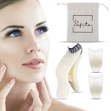 False Eyelash Applicator Tool Kit - Lash Clip Applicator Tool Set With Eye Lash Holder