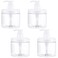 Eaasty 4 Pieces Lotion Bottles Plastic Pump Dispenser 500 ml Shampoo and Conditioner Dispenser Refillable Empty Shampoo Bottles with Pump for Travel Shower Essential Oil Soap(Clear)
