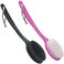 Back Bath Brush - Curved Long Handle Shower Brush with Medium Stiff Bristles for Cleaning and Exfoliating Body, Back Scrubber for Men &amp; Women (Black + Pink 2 Pack)