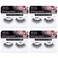 Ardell Lashes Pro Wispies 700, Comfortable Invisiband False Eyelashes, Reusable Strip Lashes for All-Day Wear, 4 Pack