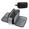 Wedama Toiletry Bag for Men, Large Hanging Travel Toiletry Bag, Extra Electronic Organizer Bag Waterproof Shaving Bag for Toiletries with PU Handle for Travel Business Trips Swim Camping, Black&amp;Brown