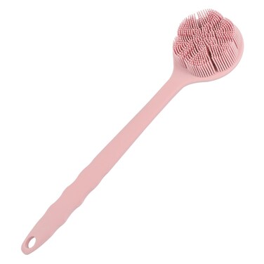 OWIIZI Extremely Soft Silicone Back Brush for Shower with Rich Lather, Reversible Body Bath Brushes Scrubber with Long Handle Skin Exfoliator for Women Elderly Wet Use