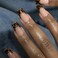 Press on Nails Square Short Length Glossy Full Cover Acrylic Square Shaped False Nails with Leopard Designs Artificial Short Square Fake Nails with Charms Glue Stick ons Fingernails for Women(DY1626)