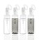 Facial Cleanser Foaming Bottle, 4pcs Empty Foaming Soap Dispenser,2oz Small Mousse Foaming Soap Pump Container with Silicone Foam Massage Clean Brush Head for Hand Soap,Cleansing Milk Beater to Travel