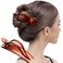 RC ROCHE ORNAMENT 1 Pcs Womens French Concord Curved Hair Clip No Slip Strong Grip Comfortable Hold Girls Ladies Beauty Accessory Pin Teeth Clamp, Brown