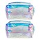 ONEART Holographic Iridescent Cosmetic Bag,Portable Waterproof Cosmetic Makeup Pouch with Zipper, Toiletry Bag for Women,Laser Cosmetic Bags for Travel