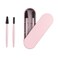 UPSTORE 1 Set Pink Silicone Eyebrow &amp; Eyelash Brush Set with Case