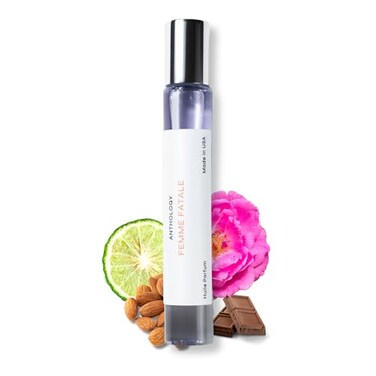 Anthology Femme Fatale Roll on Perfume Oil for Women 0.3oz 9 ML   Bergamot, Almonds, Jasmine, Cocoa, Vanilla   Alcohol Free, Travel size, Mini Fragrance Rollerball