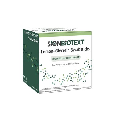 Lemon-Glycerin Swabsticks Gently Soothes Minor Soreness &amp; Mouth Irritation, Refreshes Dry Mouth. Moistened Swabs with Lemon Flavored 1 Box of 75 Lemon Glycerin Swabsticks