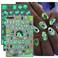 Halloween Nail Art Stickers Glow in Dark Halloween Nail Decorations 3D Fluorescent Design Skull Spider Witch Ghost Nail Decals Self-Adhesive Halloween Stickers for Women DIY Manicure Supplies 6 Sheets