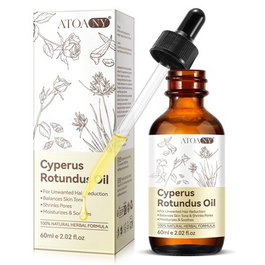 Cyperus Rotundus Oil for Hair Removal, Cyperus Rotundus Oil for Reducing Body Hair Growth, Smooth Skin &amp; Hair Removal, Moisturizing &amp; Soothing 60ML