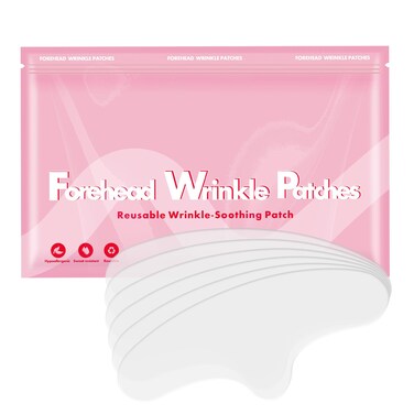 6 Pcs Forehead Wrinkles Patches Reusable, Anti Wrinkle Patch for Fine Lines, Silicone Face Tape for Wrinkle Reducer, Hypoallergenic Wrinkle Remover Mask, Facial Kit for Women Beauty Skincare