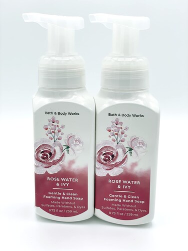 Bath and Body Works Gentle &amp; Clean Foaming Hand Soap, 8.75 fl. oz. (Rose Water &amp; Ivy, 2-Pack)