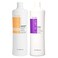 Fanola No Yellow Shampoo &amp; Nutri Care Restructuring Conditioner 33.8 oz / 2pk - Anti Brass Depositing Purple Shampoo Toner for Blonde Hair,Damaged Hair