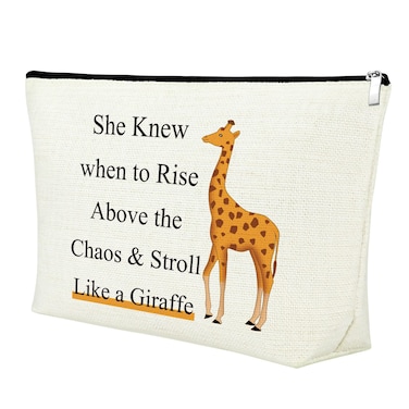 Mxrymvu Giraffe Gifts Giraffe Makeup Bag Giraffe Lover Gift Giraffes Gifts for Women Giraffe Cosmetic Bag Birthday Christmas Retired Gift for Girl Sister Daughter Granddaughter Travel Makeup Pouch
